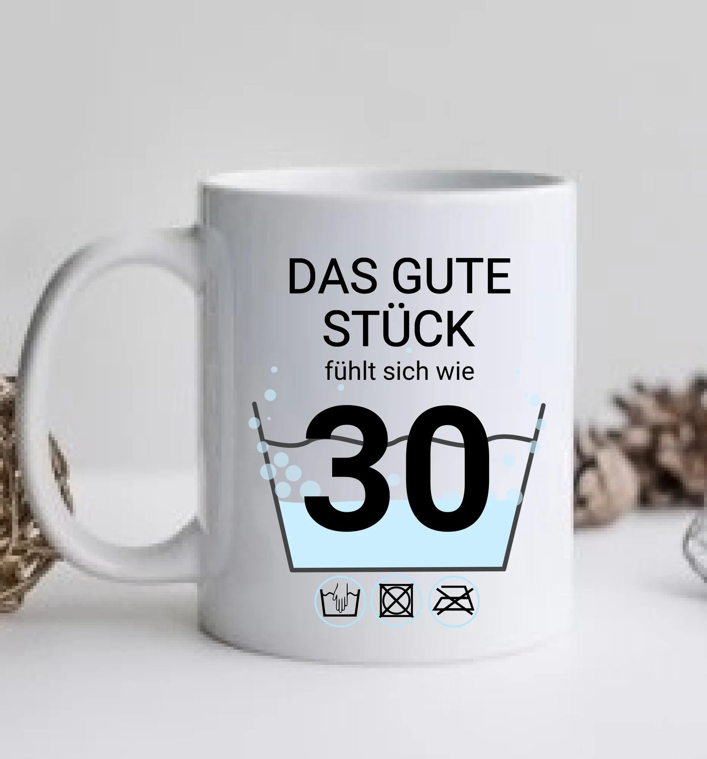 50. Geburtstag Geschenk personalisiert | Schonend Behandeln | Das gute Stück fühlt sich wie 30 Jahre | Tasse Geschenk Frau Mann Geburtstagsgeschenk