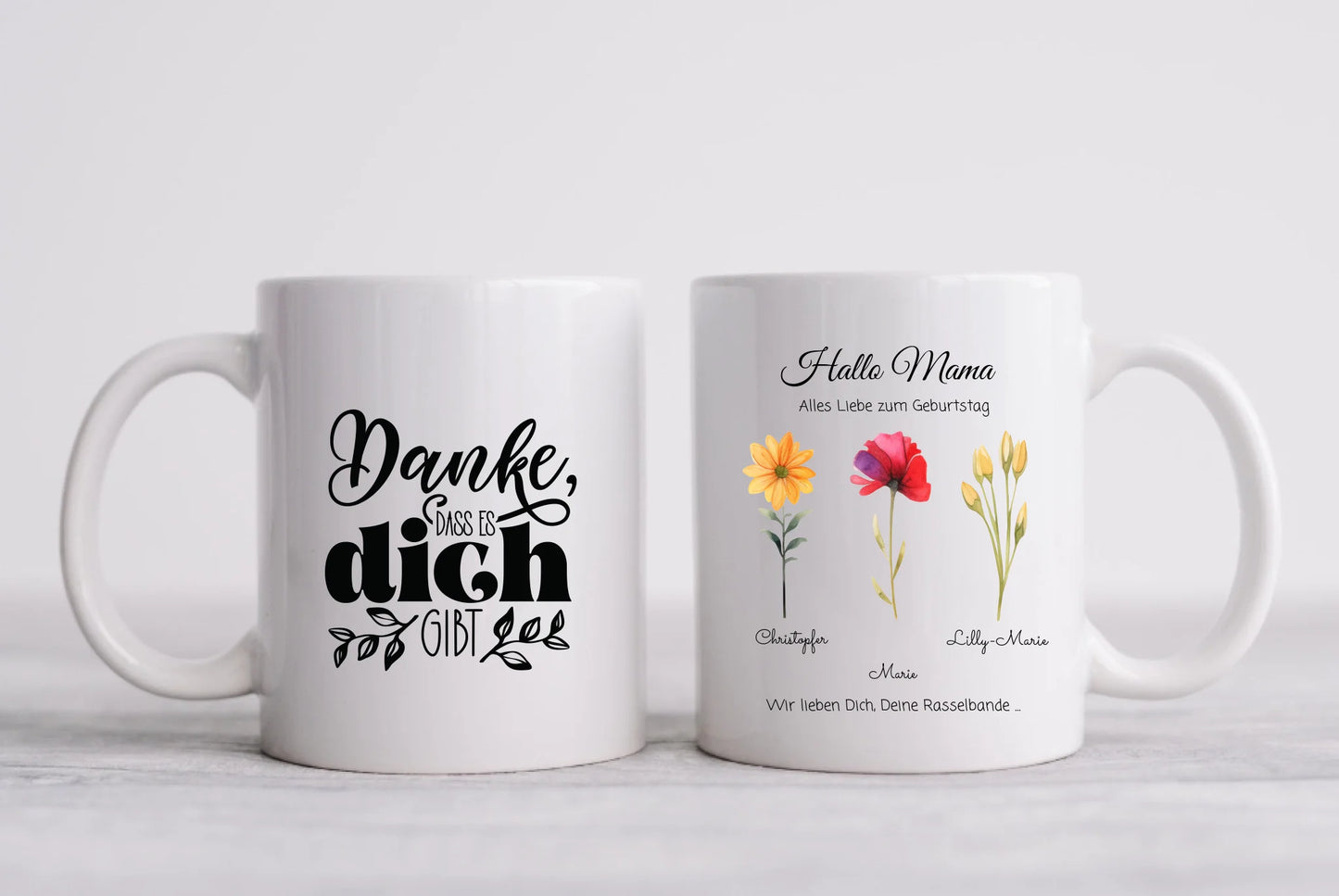 Personalisierte Tasse Geschenk Mama, Papa zum Geburtstag, Muttertag & Vatertag