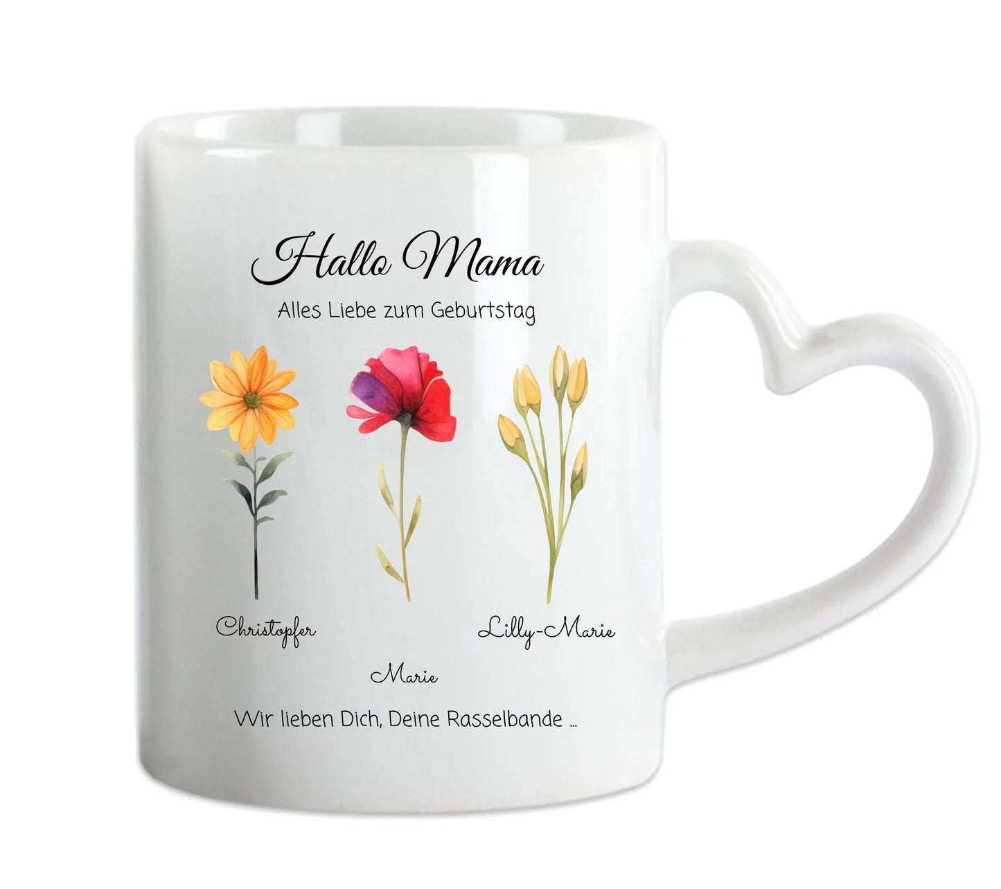 Personalisierte Tasse Geschenk Mama, Papa zum Geburtstag, Muttertag & Vatertag