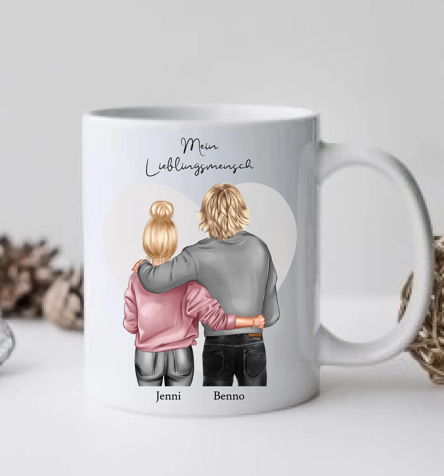 Valentinstag-Geschenk | Personalisierte Tasse Pärchen | Tasse Geschenk Partner | Geschenk Freundin | Valentin, Weihnachtsgeschenk Partner/Partnerin
