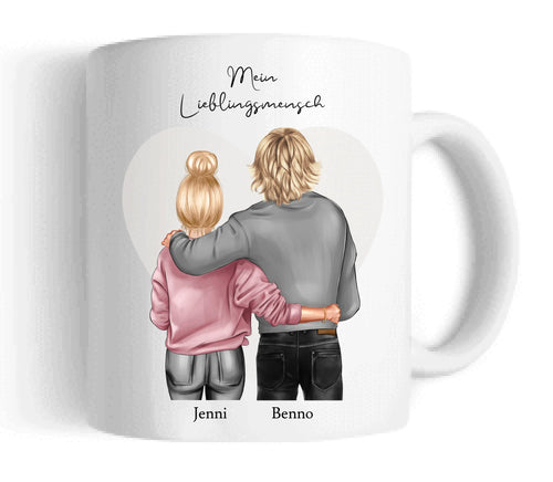 Beste Freundin Tasse für Freunde und Familie mit Namen und Wunschtext personalisiert. Geschenk zum Geburtstag, Weihnachten.