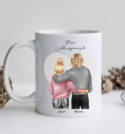 Valentinstag Geschenk | Personalisierte Tasse | Partnerschaft Geschenk Tasse | Lieblingsmensch, Geschenk Freund | Partner Valentinstag Geschenk