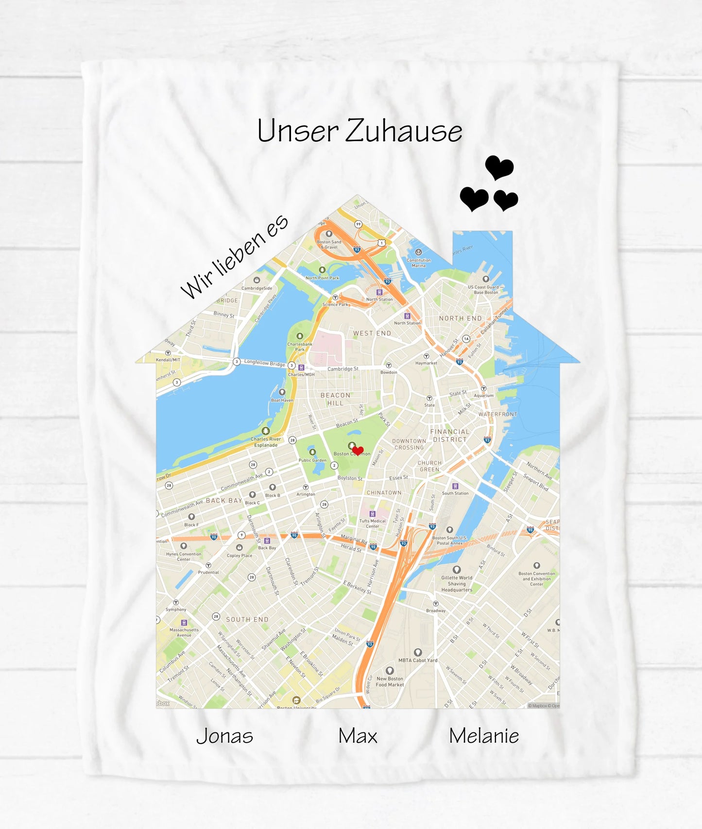 Zuhause - kuschelige Fleece-Decke - Geburtstagsgeschenk - Weihnachtsgeschenk