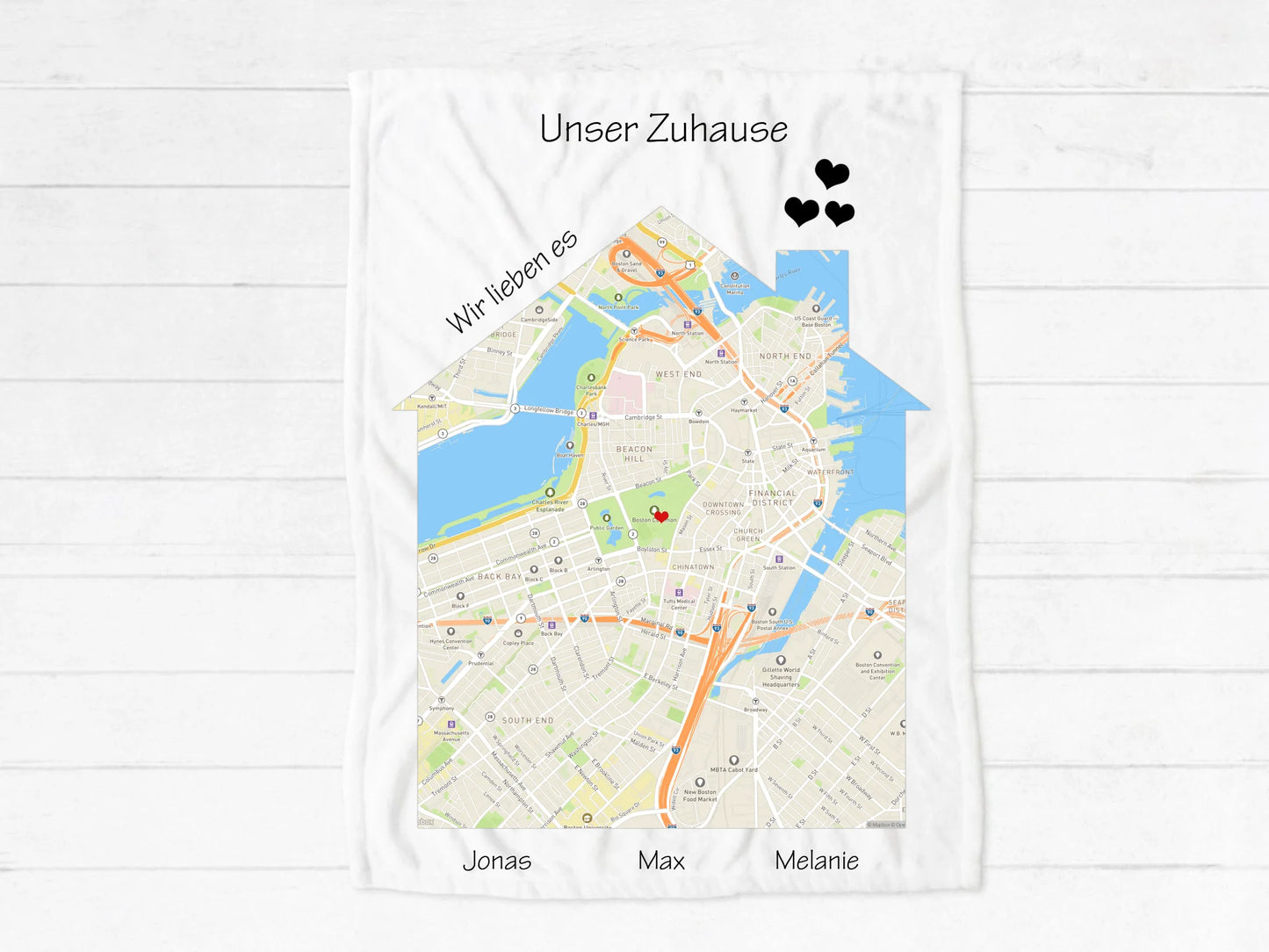 Zuhause - kuschelige Fleece-Decke - Geburtstagsgeschenk - Weihnachtsgeschenk