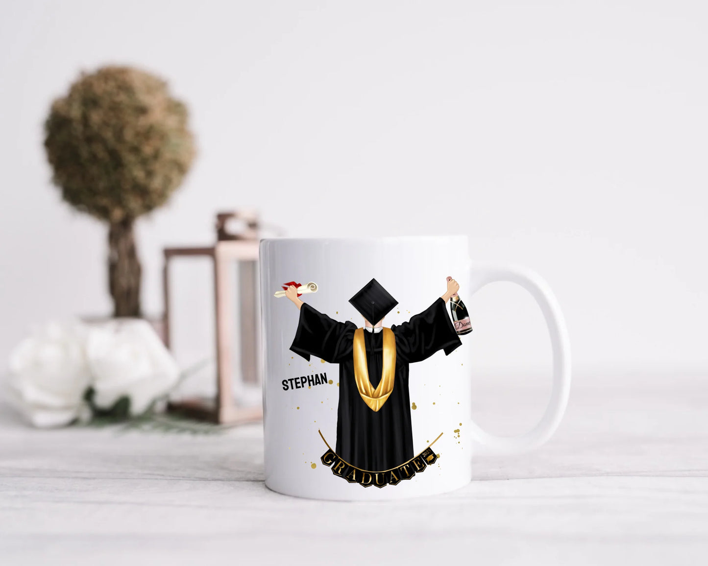 Personalisierte Tasse Schulabschluß Mann, Geschenk Bachelor, Geschenk Master, Geschenk Doktor, Promotion Geschenk Tasse, Abitur, Abi, Berufsausbildung