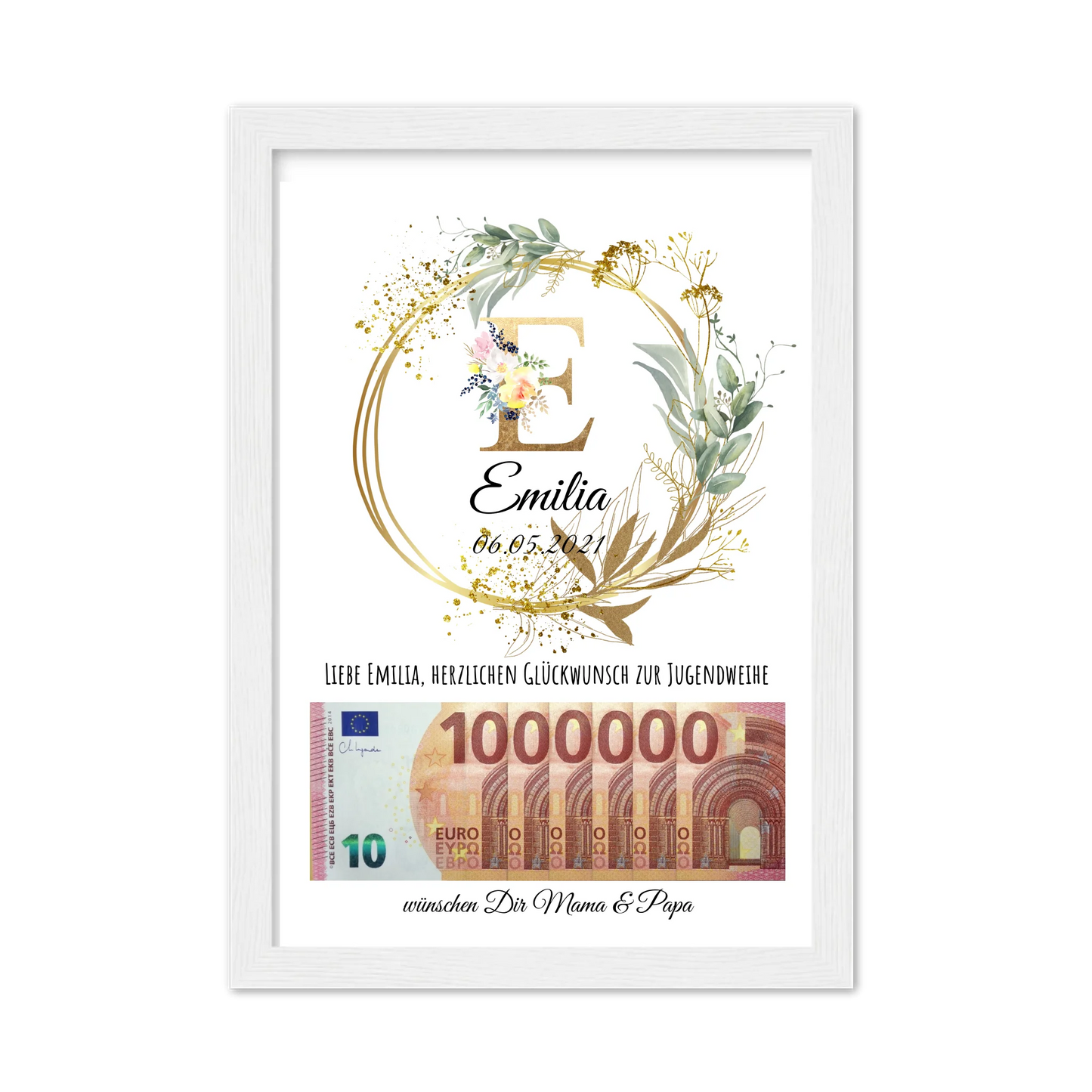 Personalisiertes Geschenk, Geldgeschenk Wunscherfüller zum Geburtstag, Jugendweihe, Kommunion, Konfirmation, 1. Million