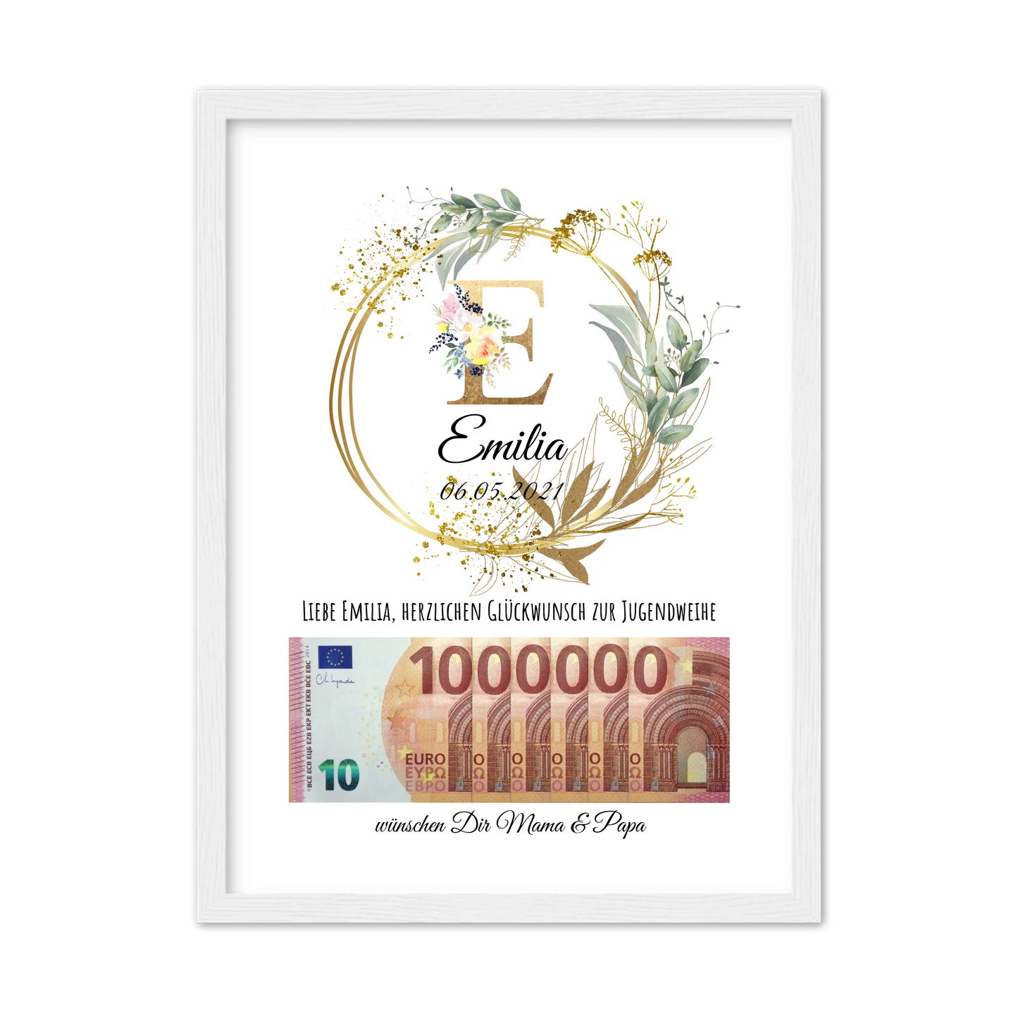 Personalisiertes Geschenk, Geldgeschenk Wunscherfüller zum Geburtstag, Jugendweihe, Kommunion, Konfirmation, 1. Million