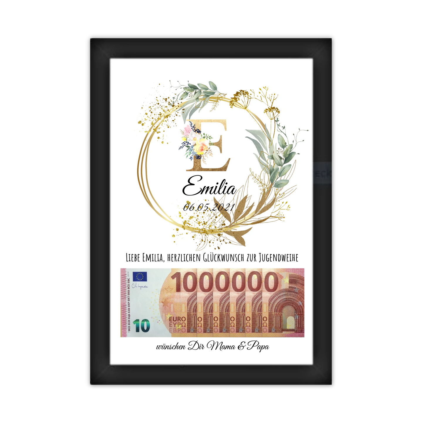 Personalisiertes Geschenk, Geldgeschenk Wunscherfüller zum Geburtstag, Jugendweihe, Kommunion, Konfirmation, 1. Million