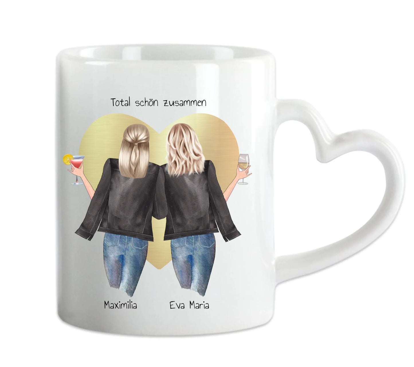 2 Beste Freundin Geschenk personalisierte Tasse mit Spruch / Freundinnen Geburtstagsgeschenk / gift for your bestie