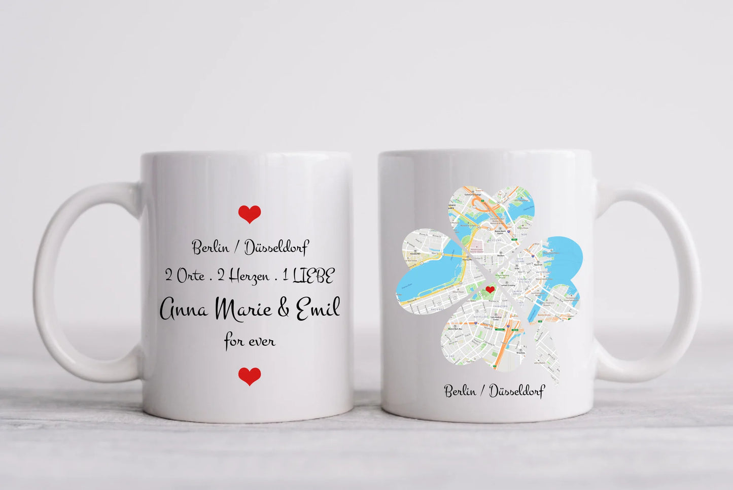 Personalisierte Tasse, wo alles begann, Kennenlernorte,  Partner Geschenk Freund - Lebenspartner - Freundin - Valentin - Hochzeitstag