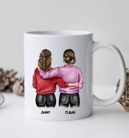 BFF- Besties forever | Beste Freundin Geschenk Tasse personalisiert für Mädchen