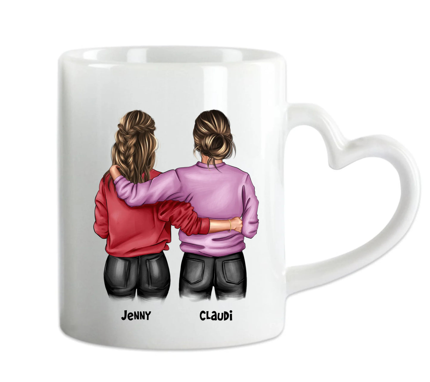 BFF- Besties forever | Beste Freundin Geschenk Tasse personalisiert für Mädchen