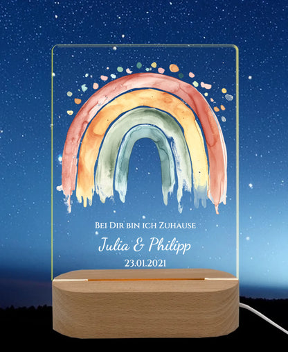 Licht an Nachthimmel