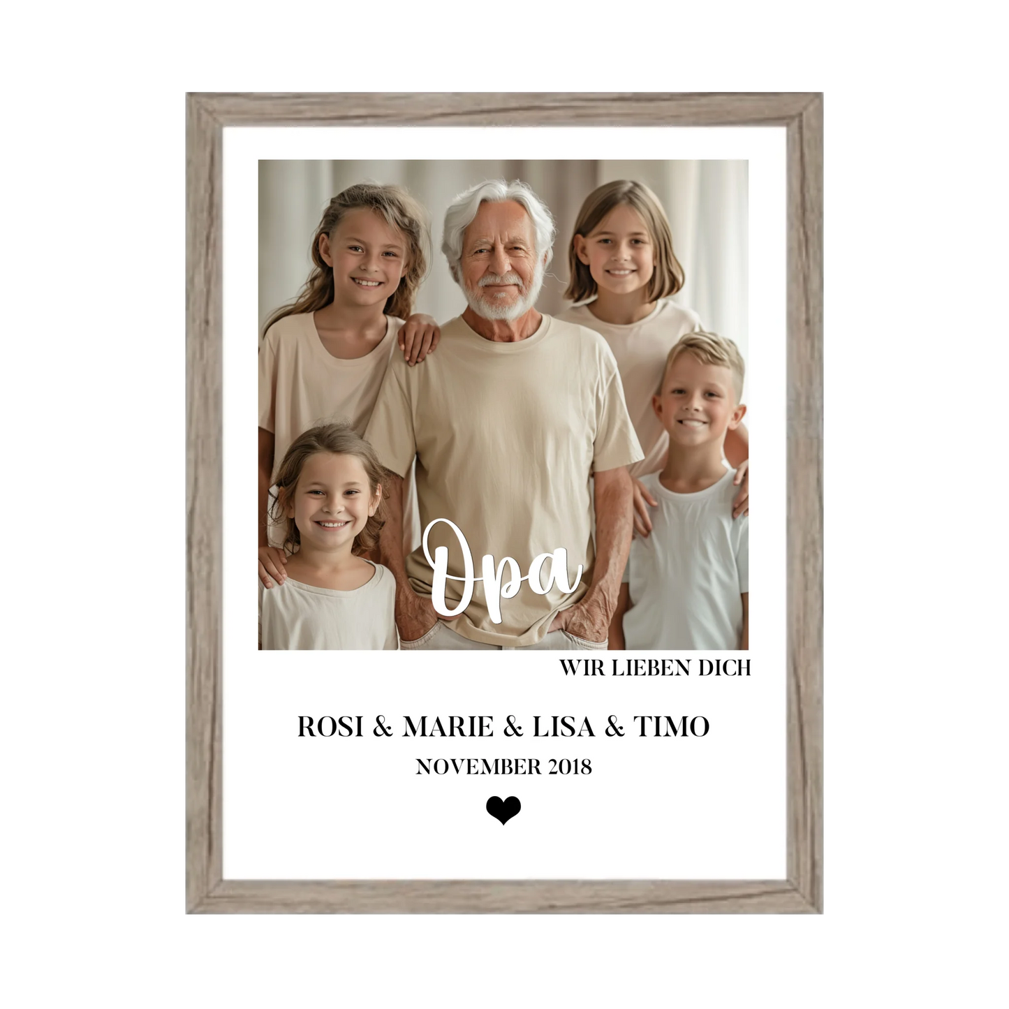 "Opa" Großvater Fotoposter Geschenk von Enkelkinder