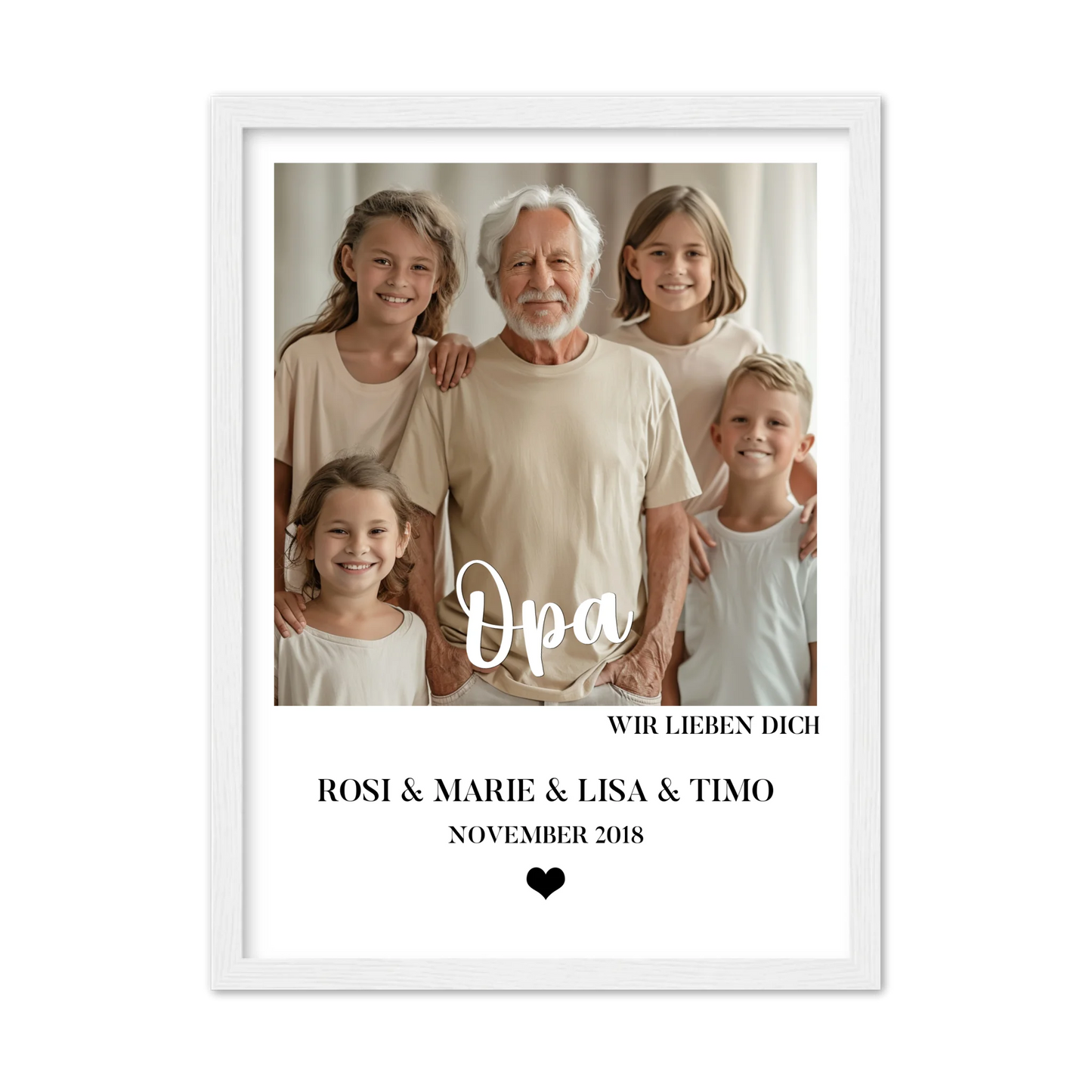 "Opa" Großvater Fotoposter Geschenk von Enkelkinder