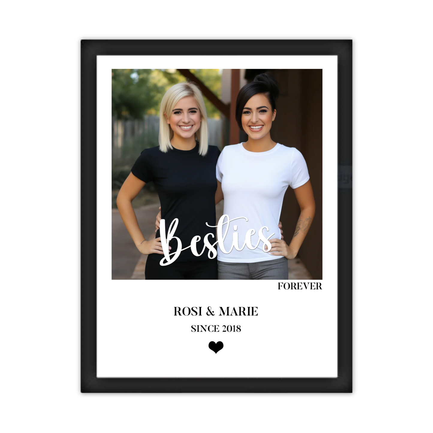 "Besties" FOREVER Fotoposter Geschenk beste Freundin - Erinnerungen die verbinden