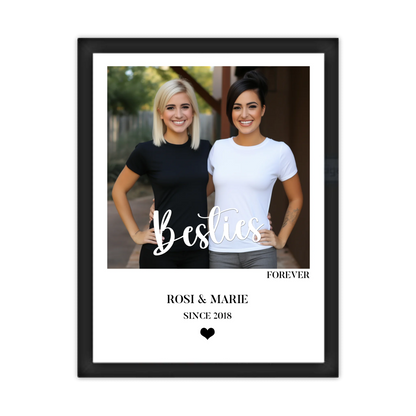 "Besties" FOREVER Fotoposter Geschenk beste Freundin - Erinnerungen die verbinden