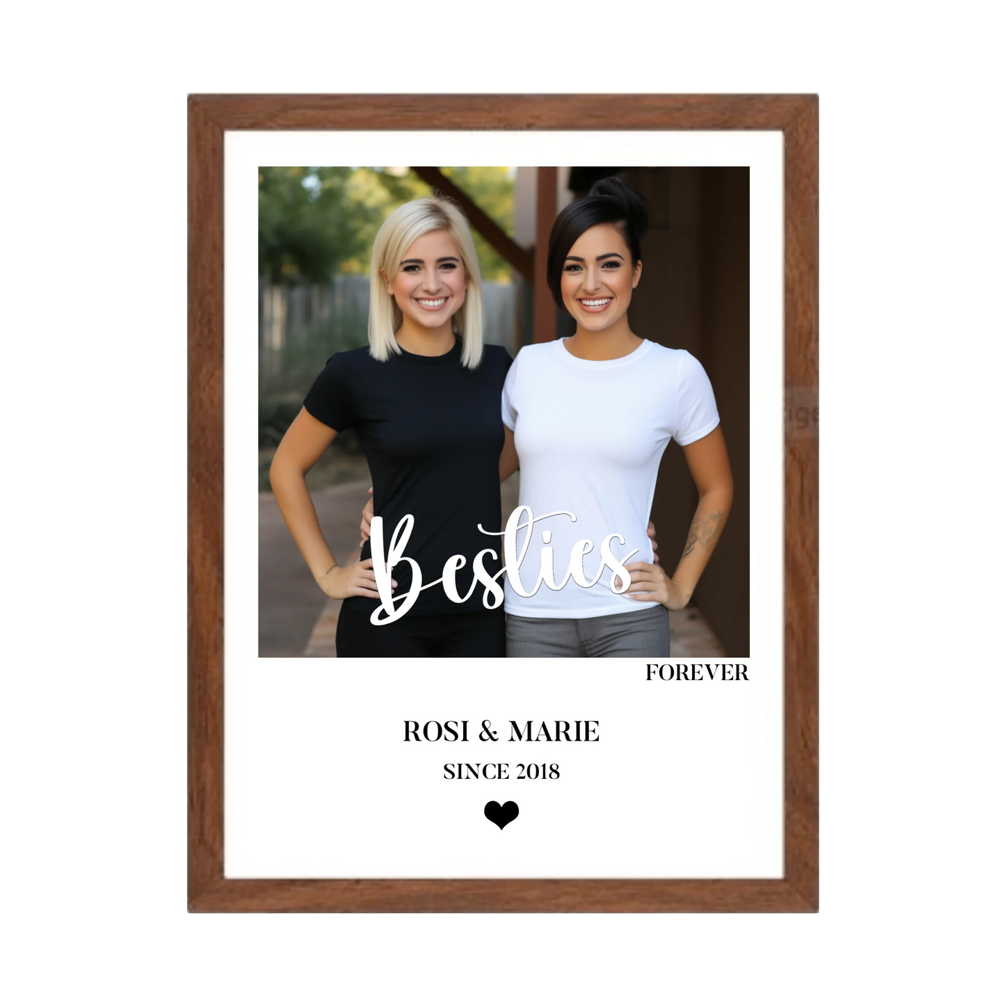 "Besties" FOREVER Fotoposter Geschenk beste Freundin - Erinnerungen die verbinden
