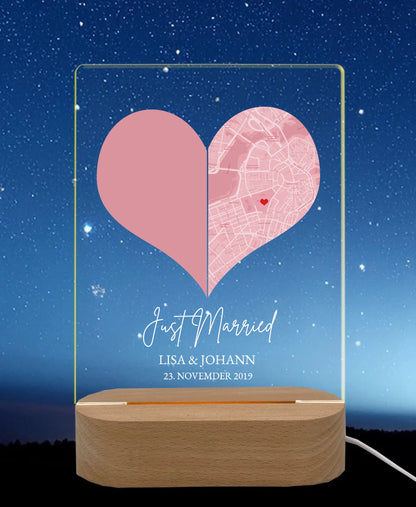 Licht an Nachthimmel