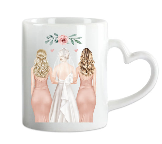 2 Trauzeuginnen Personalisierte Tasse Geschenk Brautgeschenk - Hochzeitsgeschenk