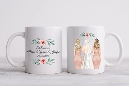 2 Trauzeuginnen Personalisierte Tasse Geschenk Brautgeschenk - Hochzeitsgeschenk