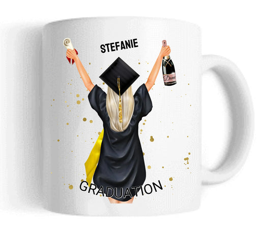 Personalisierte Tasse Schulabschluß, Geschenk 2023 Bachelor, Master, Doktor, Promotion Abitur, Abi, Ausbildung