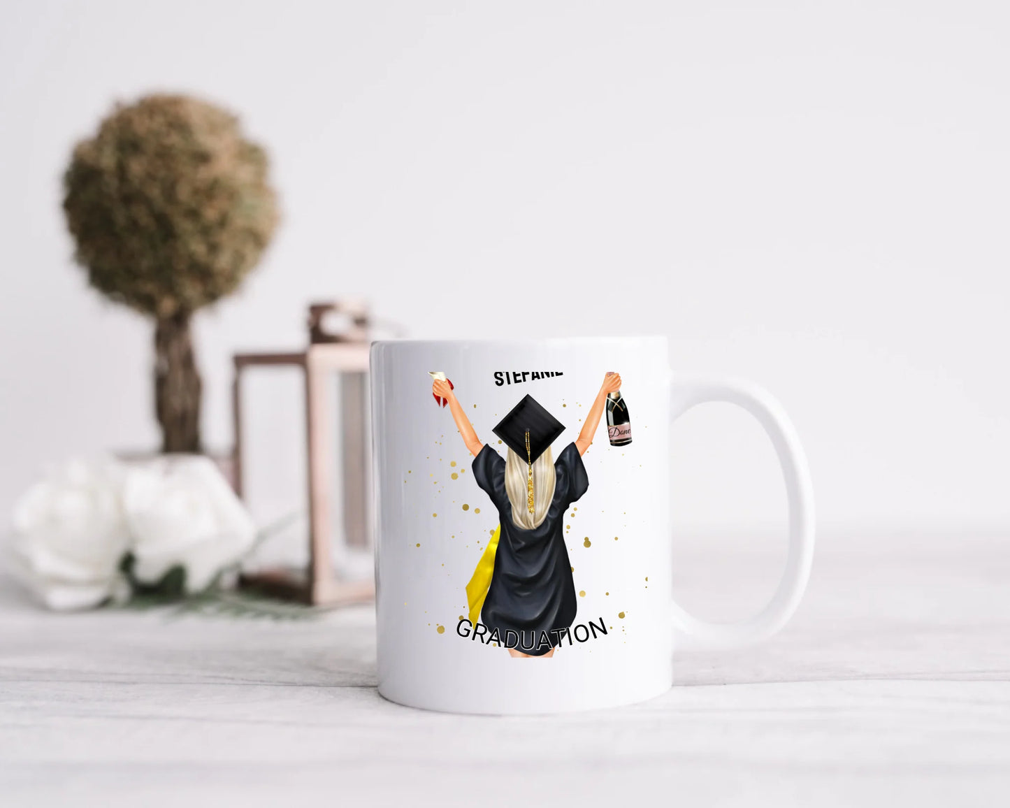 Personalisierte Tasse Schulabschluß, Geschenk 2023 Bachelor, Master, Doktor, Promotion Abitur, Abi, Ausbildung