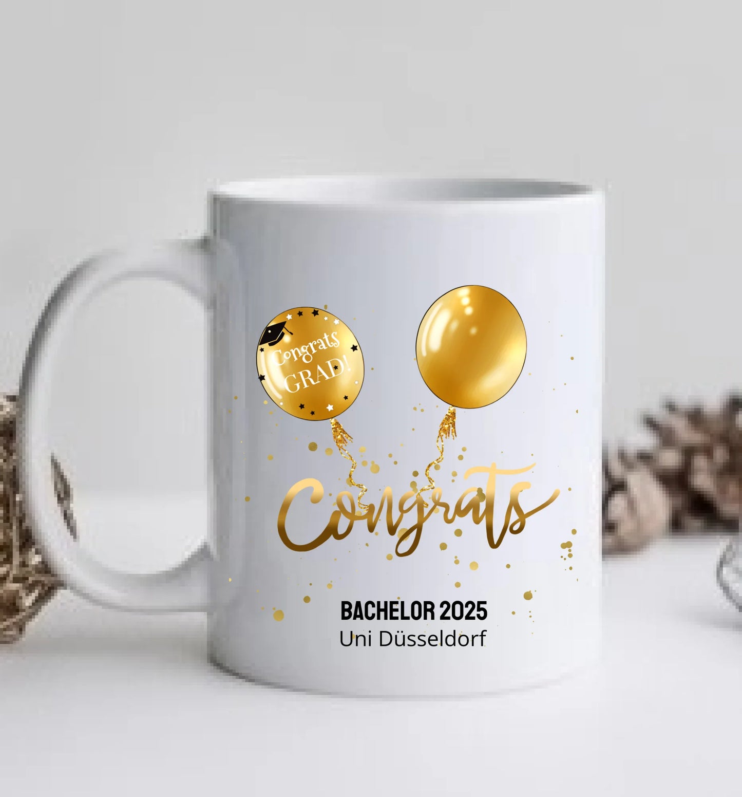 Personalisierte Tasse Schulabschluß, Geschenk Bachelor, Geschenk Master, Geschenk Doktor, Promotion Geschenk Tasse, Abitur, Abi, Ausbildung