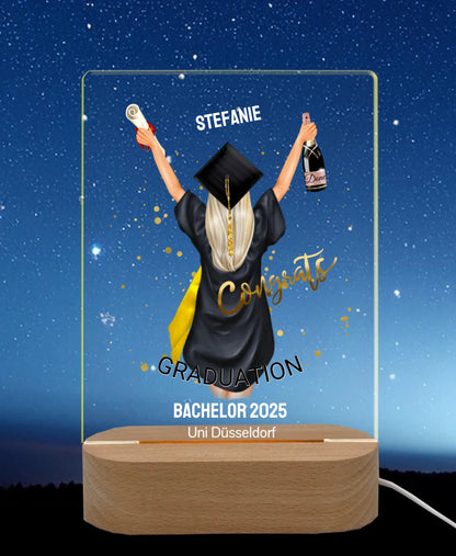 Licht an Nachthimmel