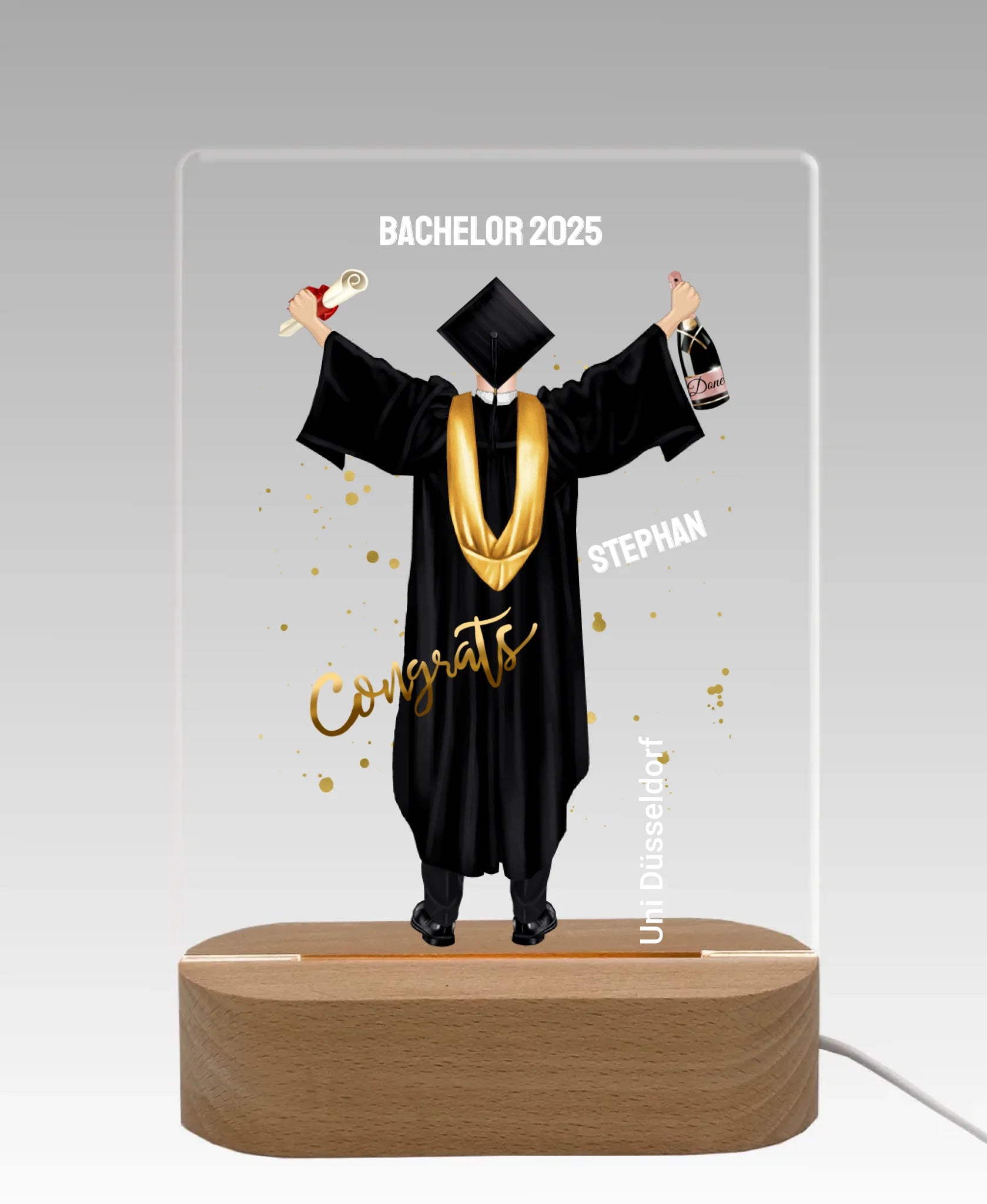 Licht aus - grauer Hintergrund