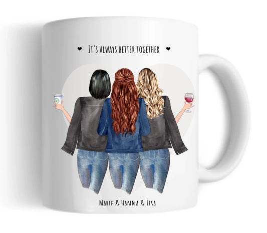 Personalsierte Tasse - Geschenk Freundin,  Geburtstagsgeschenk & Freundschaftsgeschenk