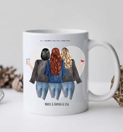 Personalsierte Tasse - Geschenk Freundin,  Geburtstagsgeschenk & Freundschaftsgeschenk