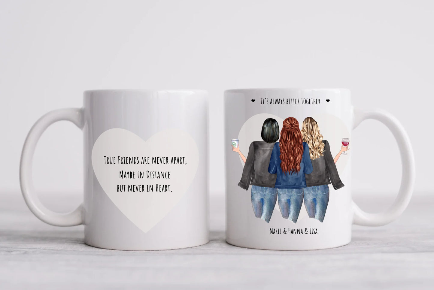 Personalsierte Tasse - Geschenk Freundin,  Geburtstagsgeschenk & Freundschaftsgeschenk