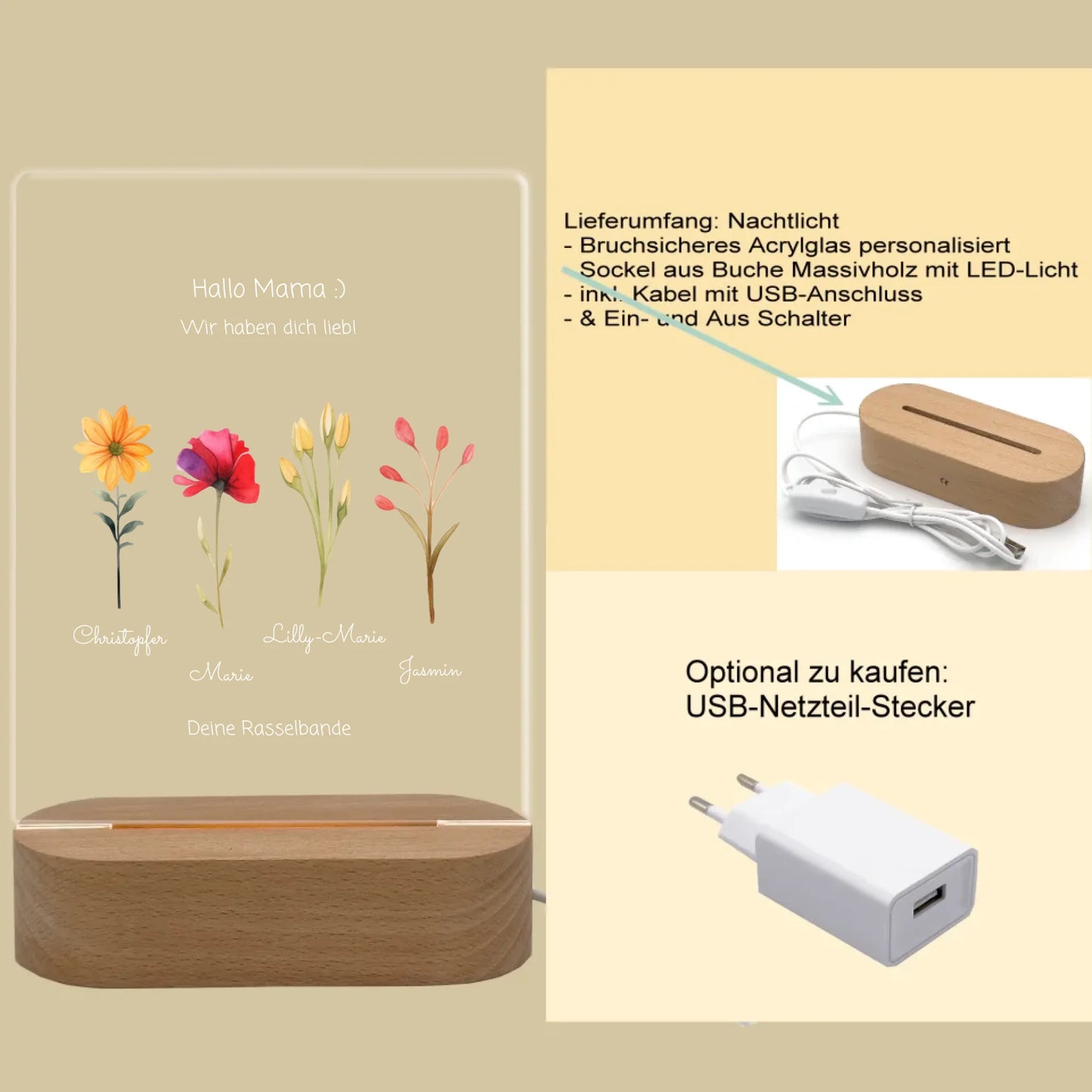 Produktinfo rechteckiges 3