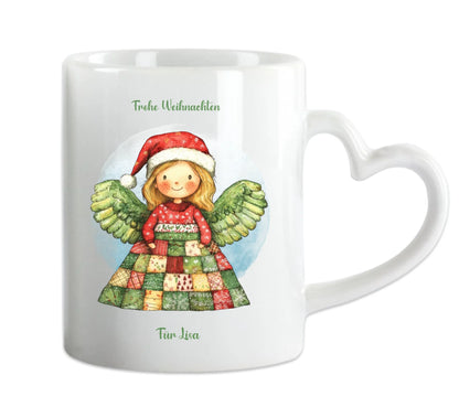 "Weihnachtsengel" Personalisierte Tasse Mädchen - Nikolausgeschenk, Weihnachtsgeschenk Kinder