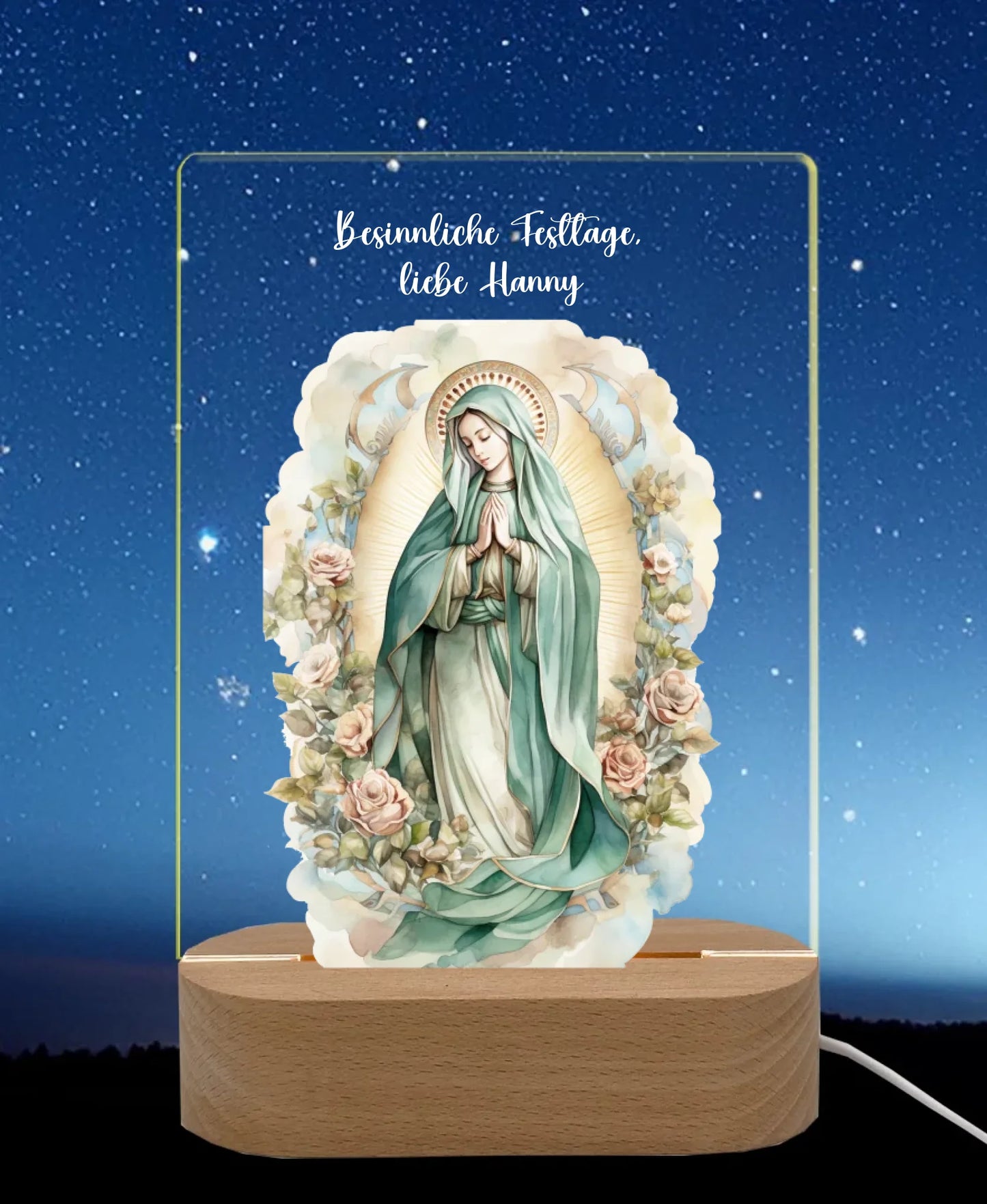 Licht an Nachthimmel