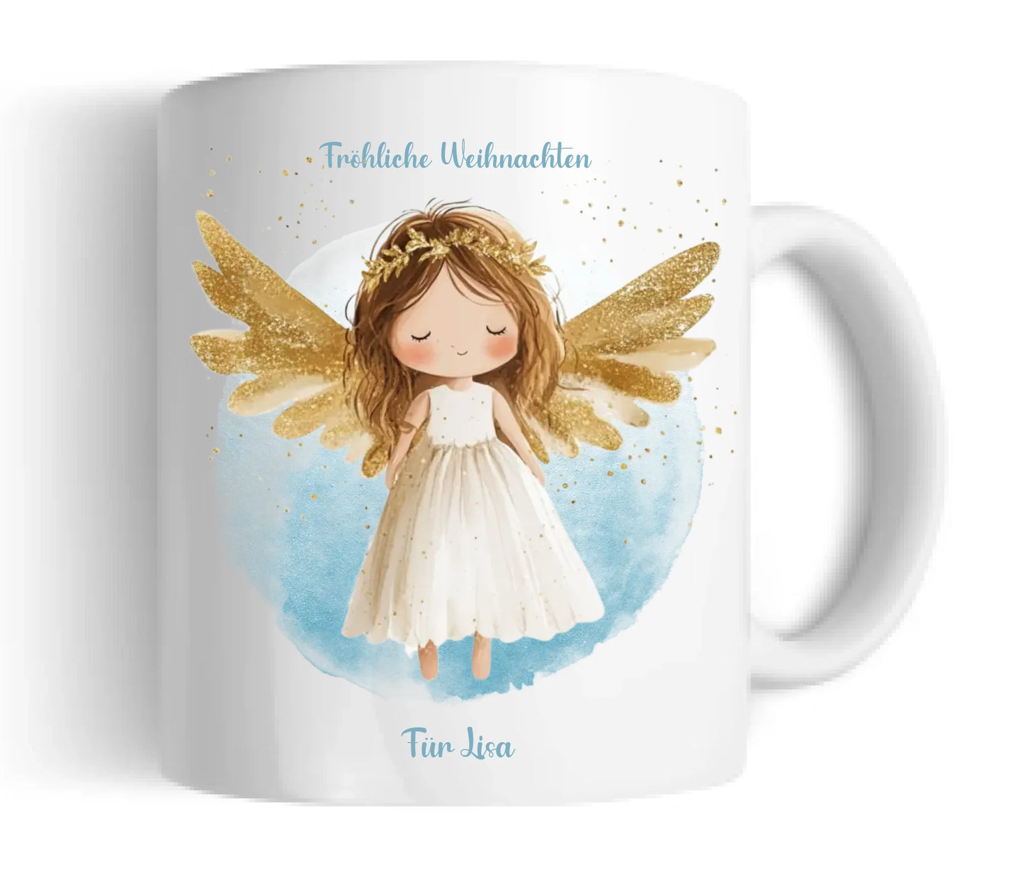 "Schutzengel" Tasse - Personalisierte Tasse mit Engel und Namen für Kinder