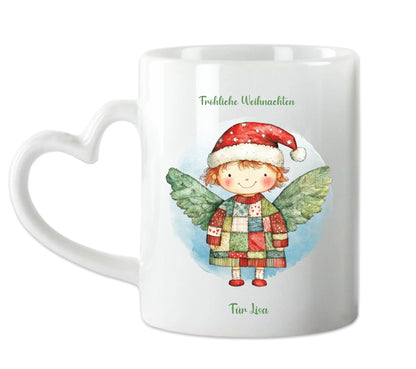 "Weihnachtsengel" Personalisierte Tasse Junge - Nikolausgeschenk, Weihnachtsgeschenk Kinder