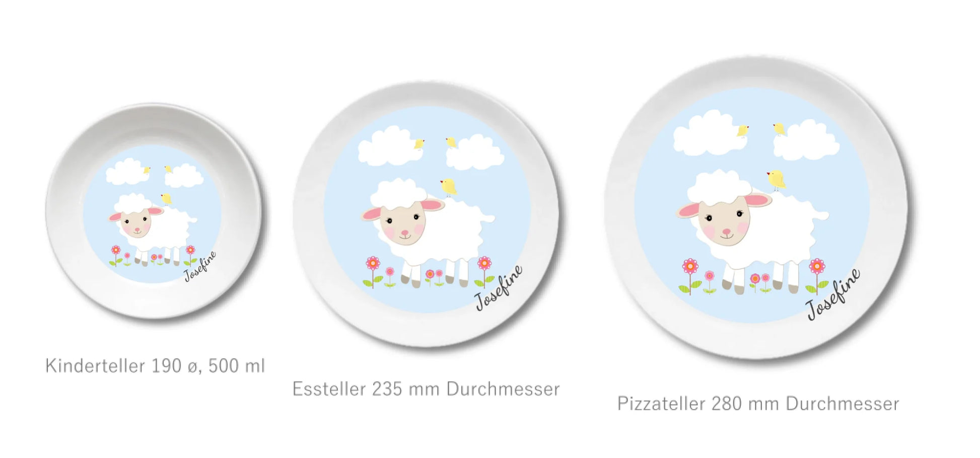 Kinderteller + flacher + Pizzateller