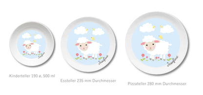 Kinderteller + flacher + Pizzateller