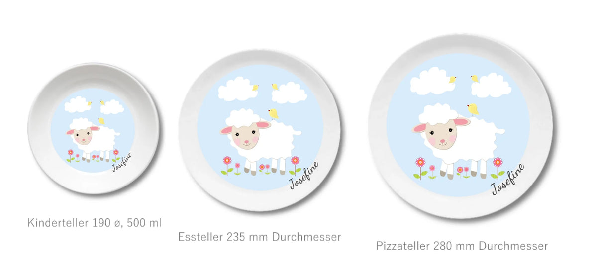 Kinderteller + flacher + Pizzateller