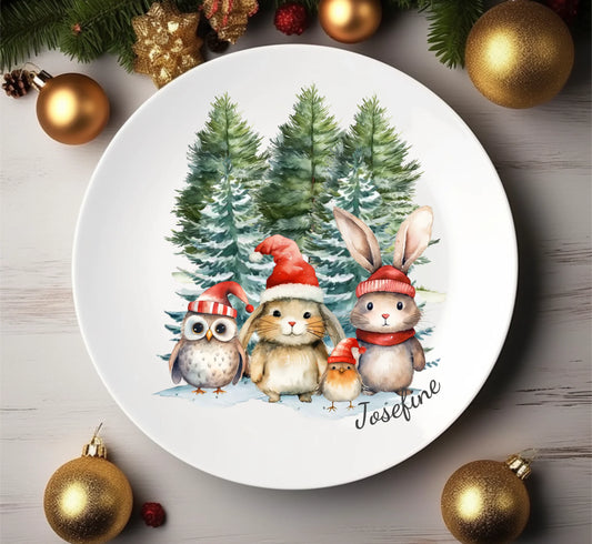 Kinderteller Weihnachten - Weihnachtsteller mit Namen personalisiert, Kindergeschirr Weihnachten
