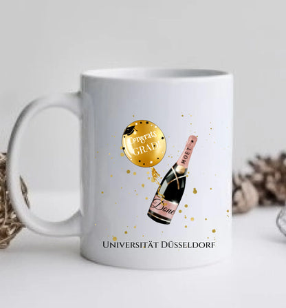 Personalisierte Tasse Geschenk Schulabschluß, Bachelor, Master, Doktor, Abitur, Abi, Absolvent 2023