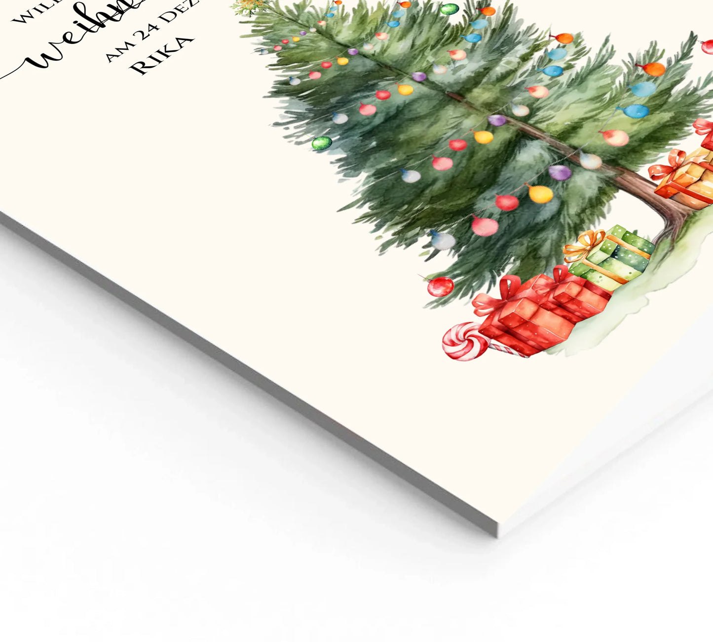 Weihnachtsposter | Willkommensschild Weihnachten | Einladung Weihnachtsfest | Weihnachtsschild Willkommen Schild mit Tannenbaum