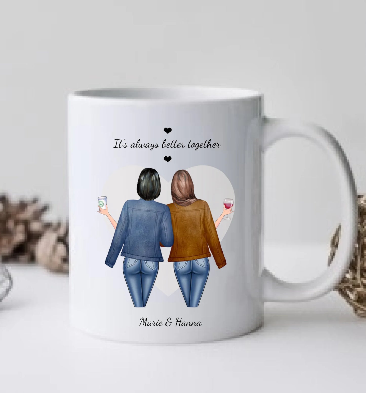 Beste Freundin Tasse personalisiert, Geburtstagsgeschenk Freundin, Familie, Schwester, Kollegin