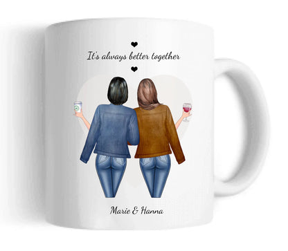 Beste Freundin Tasse personalisiert, Geburtstagsgeschenk Freundin, Familie, Schwester, Kollegin