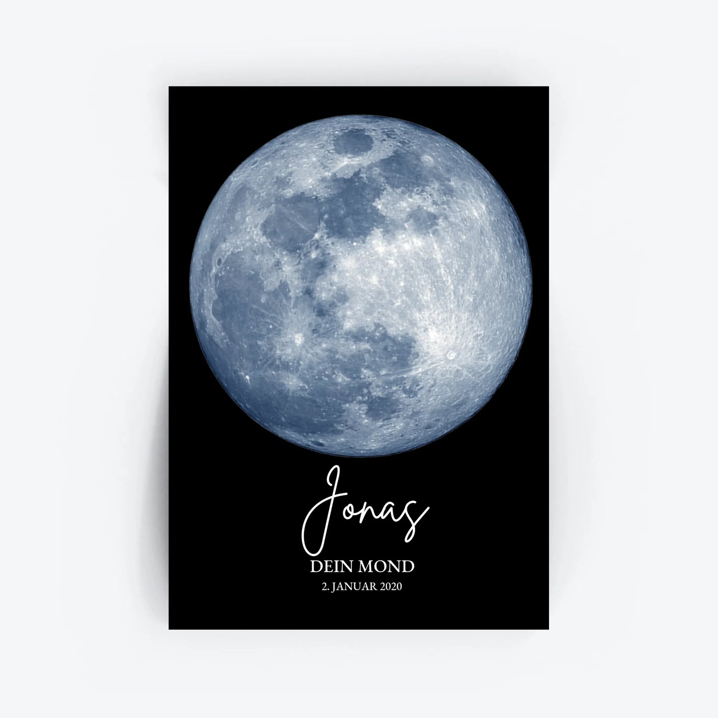 Personalisiertes Mondphasen-Poster - zur Geburt, Hochzeit, oder besonderem Datum