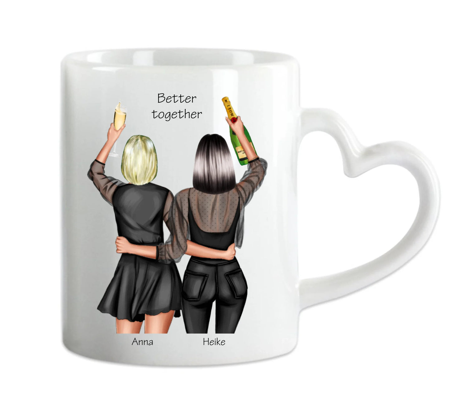 Personalisierte Tasse Geschenk beste Freundin - 2 Beste Freundinnen Geburtstagsgeschenk