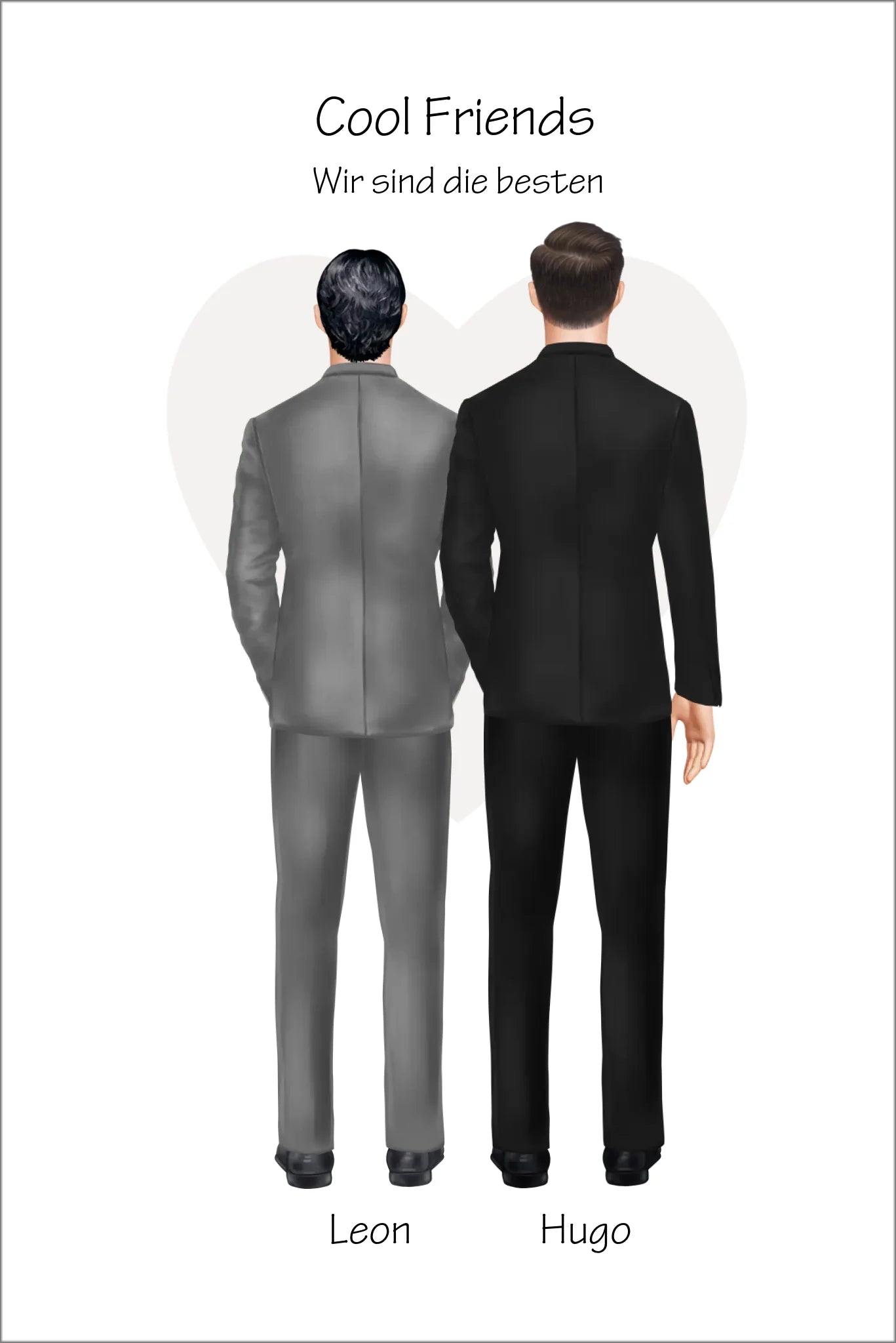 Wir sind die besten Poster - Bild Geschenk 2 Freunde, Brüder, Kollegen - Geburtstagsgeschenk & Weihnachtsgeschenk