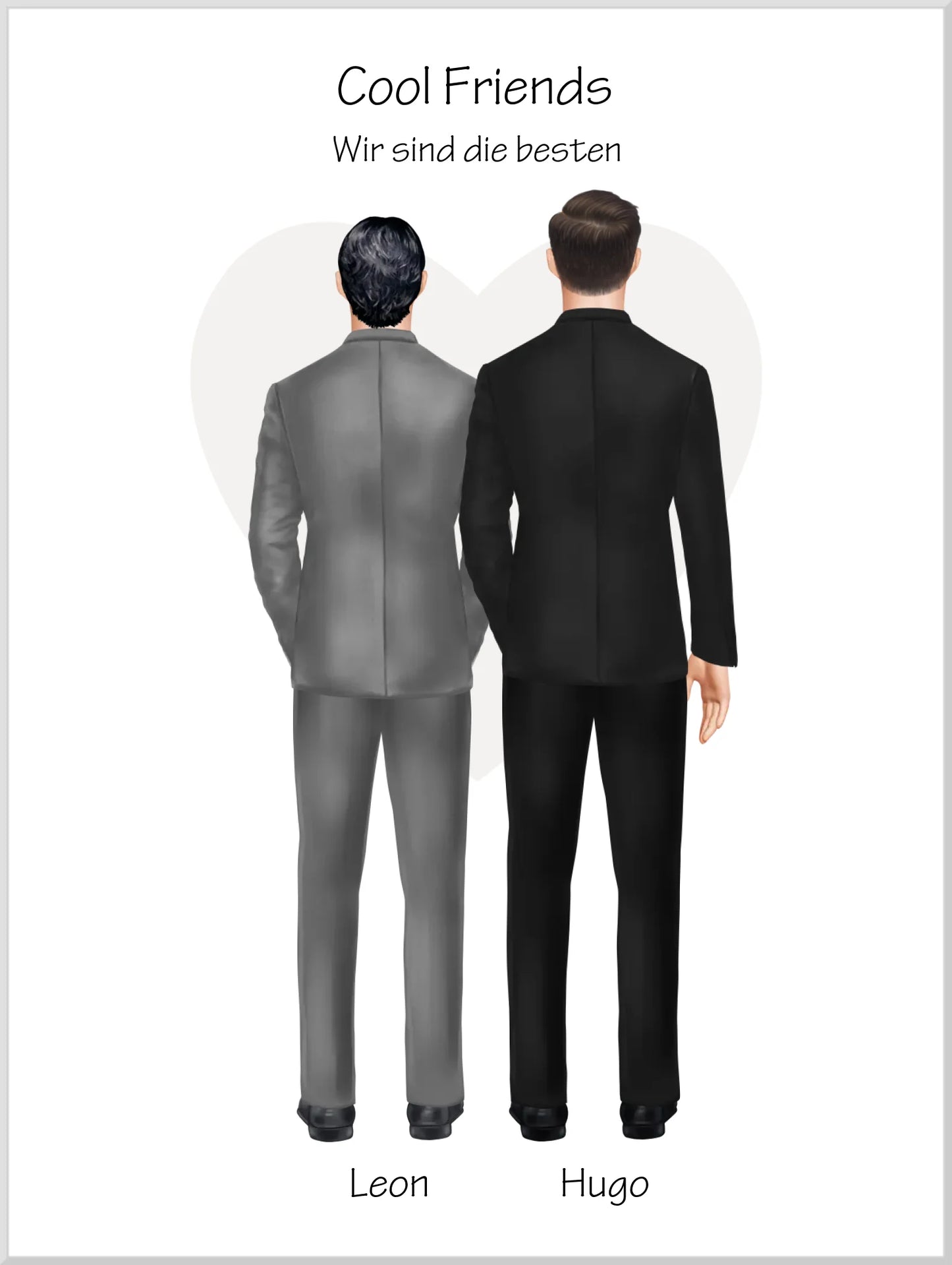 Wir sind die besten Poster - Bild Geschenk 2 Freunde, Brüder, Kollegen - Geburtstagsgeschenk & Weihnachtsgeschenk